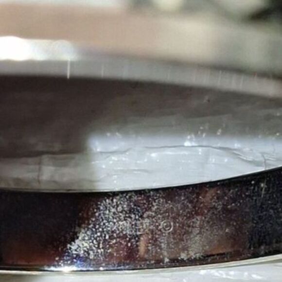 A Vintage Monet Silver Tone Bangle Bracelet Diamond Pattern Elegant - Picture 4 of 7